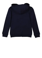 French Toast Girls 7-16 Fleece Zip Front Hoodie, Blue, Size 14-16