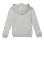 French Toast Girls 7-16 Zip Front Hooded Sweatshirt, Grey, Size 10-12