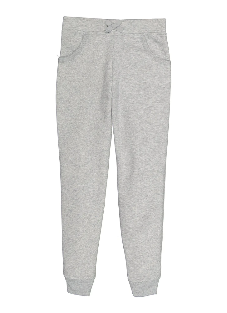 French Toast Girls 7-16 Marled Joggers, Grey, Size 14-16