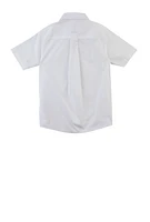 French Toast Boys 4-7 Poplin Short Sleeve Shirt, White, Size 7