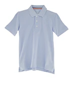 French Toast Boys 4-7 Solid Short Sleeve Pique Polo, Blue, Size 4-5