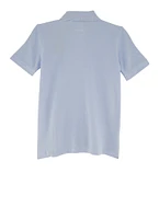French Toast Boys 4-7 Solid Short Sleeve Pique Polo, Blue,