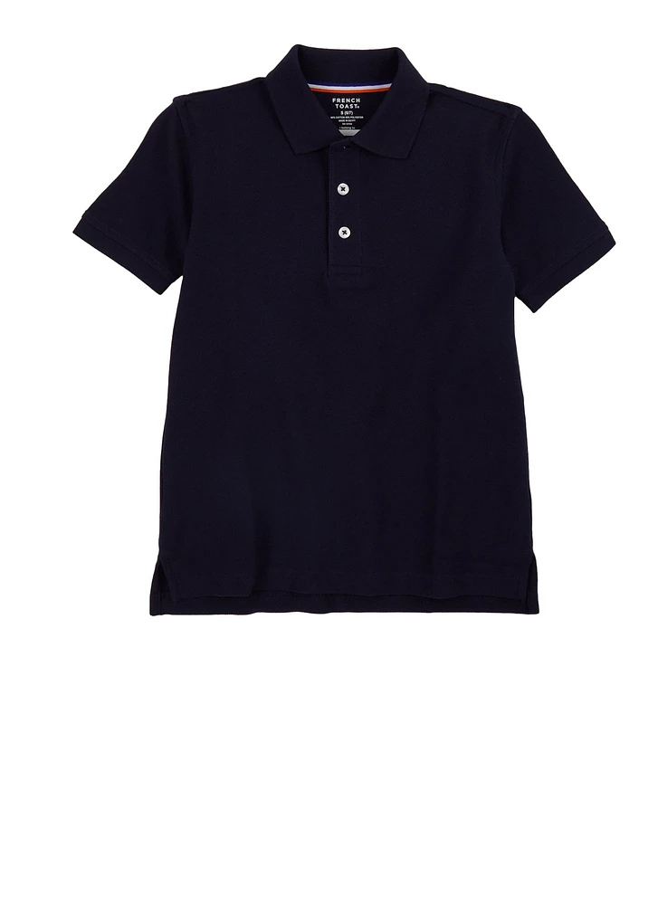 French Toast Boys 4-7 Pique Polo Shirt, Blue, Size 4-5