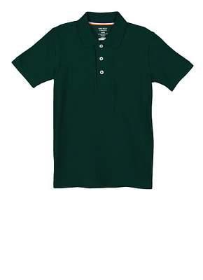 French Toast Boys 4-7 Pique 3 Button Polo Shirt, Green, Size 6-7