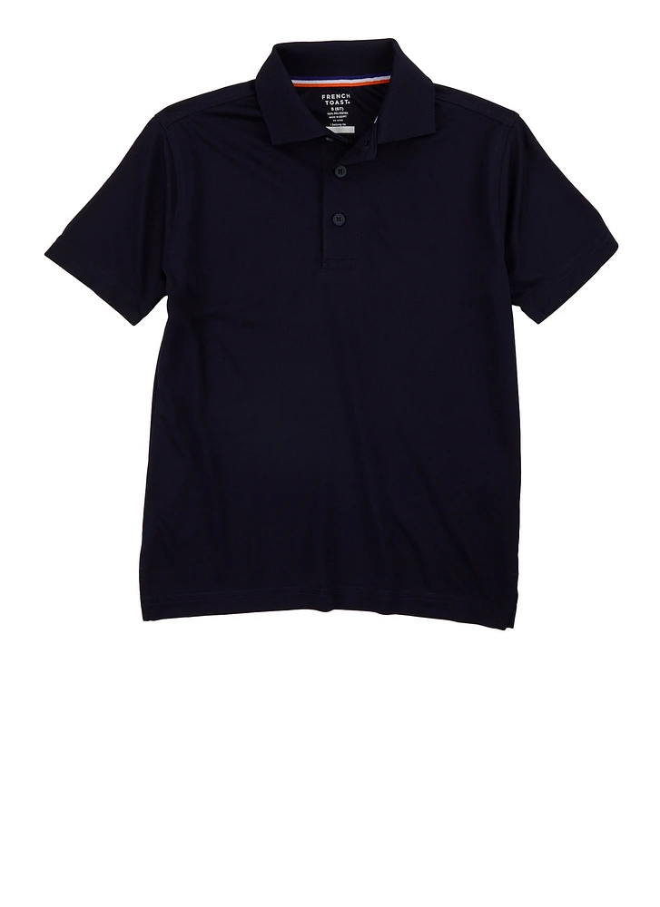 French Toast Boys 4-7 Solid Pique Polo Shirt, Blue, Size 4-5