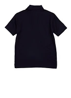 French Toast Boys 4-7 Solid Pique Polo Shirt, Blue, Size 4-5