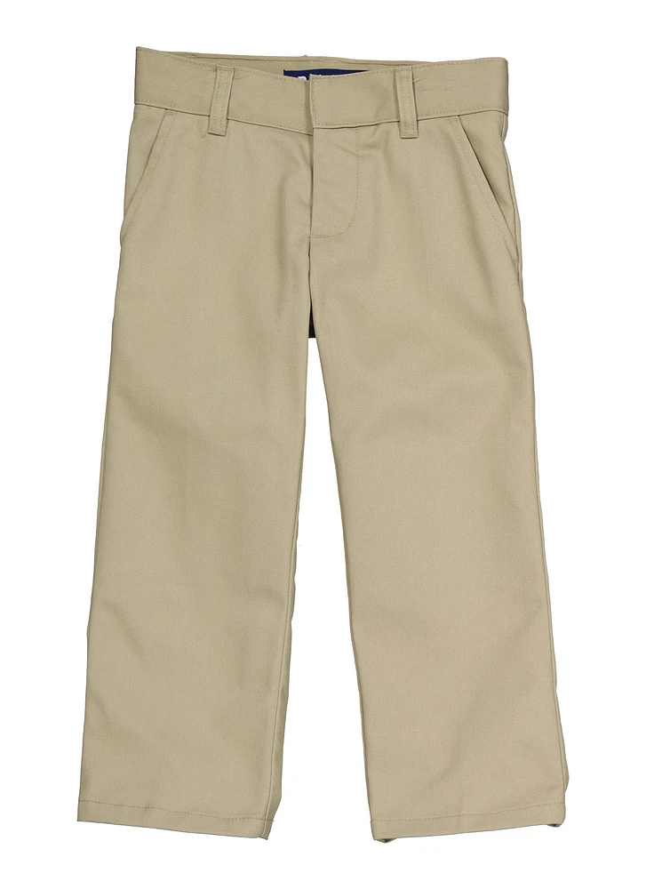 French Toast Boys 4-7 Adjustable Waistband Relaxed Fit Chinos, Khaki,