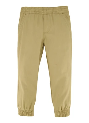 French Toast Boys 4-7 Solid Twill Joggers, Khaki, Size 4
