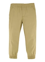 French Toast Boys 4-7 Solid Twill Joggers, Khaki, Size 4