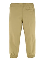 French Toast Boys 4-7 Solid Twill Joggers, Khaki, Size 4