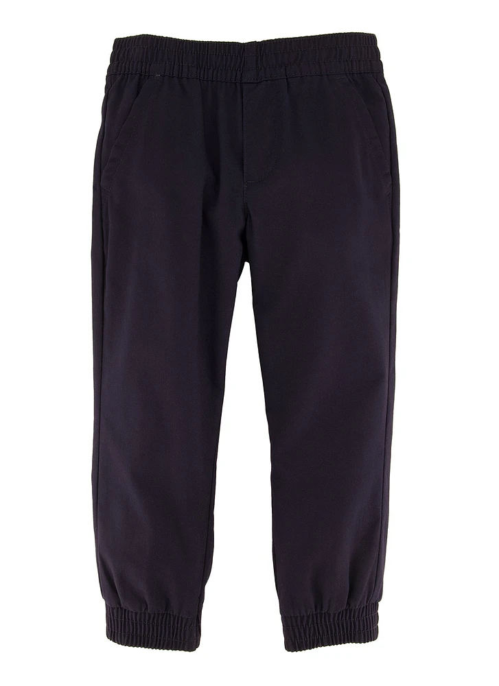 French Toast Boys 4-7 Basic Twill Joggers, Blue, Size 4