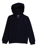 French Toast Boys 4-7 Hooded Zip Front Sweatshirt, Blue, Size 4-5