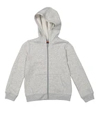 French Toast Boys 4-7 Zip Front Hooded Sweatshirt, Grey, Size 6-7