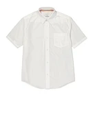French Toast Boys 8-14 Poplin Short Sleeve Shirt, White, Size 10