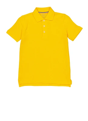 French Toast Boys 8-14 Solid Polo Shirt, Yellow, Size 14-16