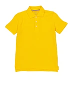 French Toast Boys 8-14 Solid Polo Shirt, Yellow, Size 8