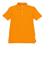 French Toast Boys 8-14 Solid Short Sleeve Polo Shirt, Orange, Size 14-16