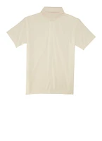 French Toast Boys 8-14 Solid Short Sleeve Pique Polo Shirt, White, Size 10-12