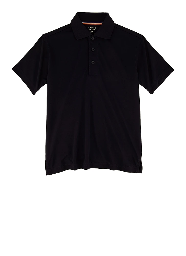 French Toast Boys 8-16 Polo Shirt, Black, Size 10-12