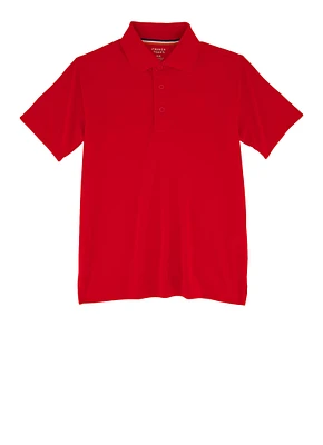 French Toast Boys 8-14 Solid Pique Polo Shirt, Red, Size 10-12