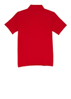 French Toast Boys 8-14 Solid Pique Polo Shirt, Red, Size 10-12