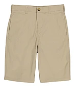 French Toast Boys 8-14 Solid Flat Front Bermuda Shorts, Khaki,