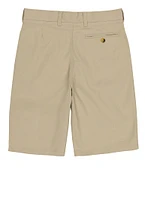 French Toast Boys 8-14 Solid Flat Front Bermuda Shorts, Khaki, Size 12