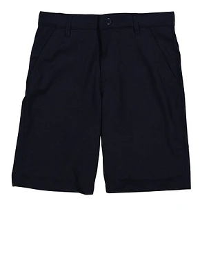 French Toast Boys 8-14 Flat Front Shorts, Blue, Size 14