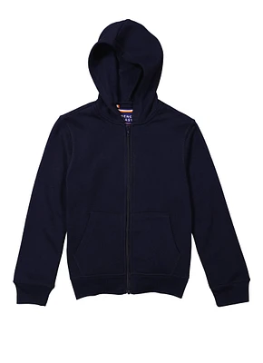 French Toast Boys 8-16 Fleece Zip Front Hoodie, Blue, Size 14-16