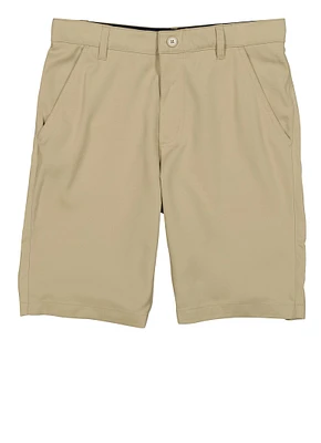 French Toast Boys 16-20 Stretch Flat Front Shorts, Khaki, Size 18