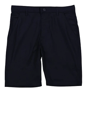 French Toast Boys 16-20 Solid Flat Front Shorts, Blue, Size 18