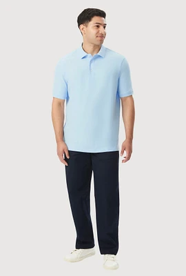 French Toast Boys 10-20 Husky Solid Polo Shirt, Blue, Size 10-12H