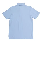 French Toast Boys 10-20 Husky Solid Polo Shirt, Blue, Size 18-20H