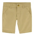 French Toast Girls 4-6x Stretch Bermuda Shorts, Khaki, Size 6X