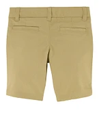 French Toast Girls 4-6x Stretch Bermuda Shorts, Khaki, Size 6X