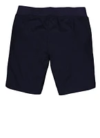 French Toast Girls 4-6x Solid Faux Drawstring Shorts, Blue, Size 12