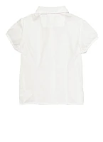 French Toast Girls 4-6x Rhinestone Button Front Shirt, White,