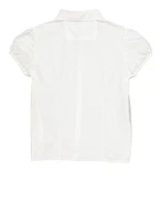 French Toast Girls 7-14 Rhinestone Button Front Shirt, White, Size 12