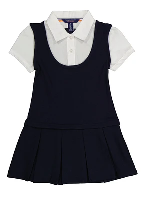 French Toast Girls 4-6x Pleated Jumper and Shirt, Blue, Size 6
