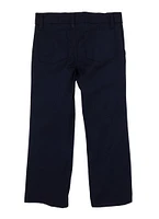 Girls 4-6x Twill Straight Leg Pants, Blue, Size 6