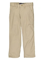 Girls 4-6x Basic Straight Leg Pants, Khaki, Size 6