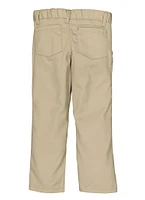 Girls 4-6x Basic Straight Leg Pants, Khaki, Size 6