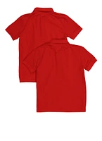 Boys 4-7 Polo Shirts 2 Pack, Red, Size 5-6