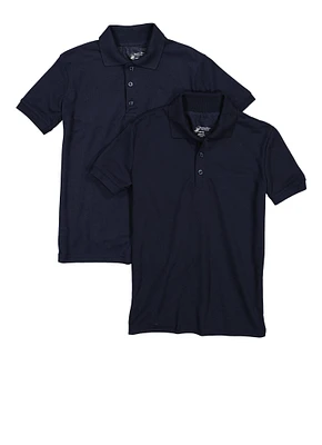 Boys 8-16 Polo Shirts 2 Pack, Blue,