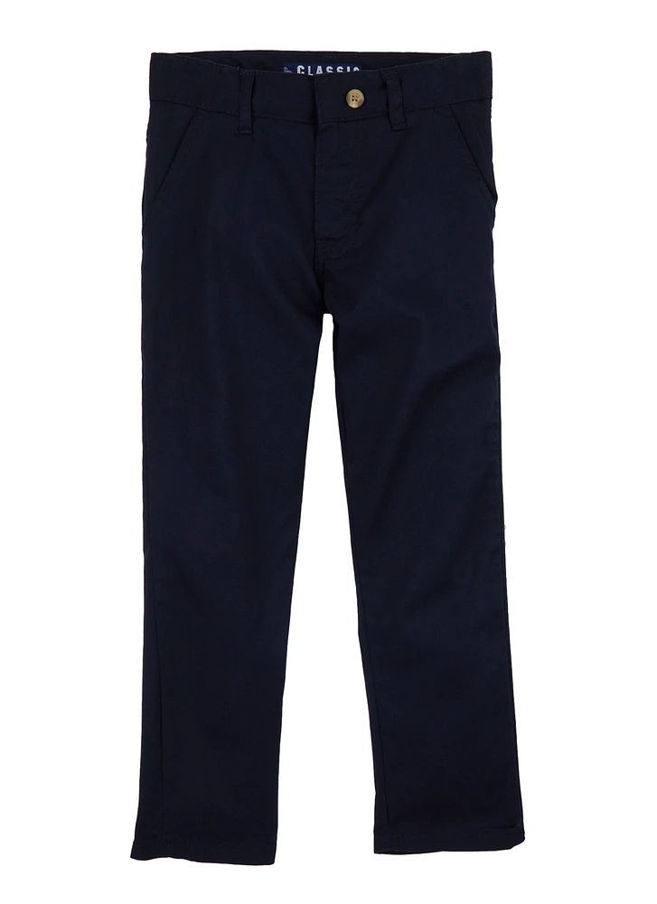 Boys 4-7 Twill Straight Leg Pants, Blue, Size 4
