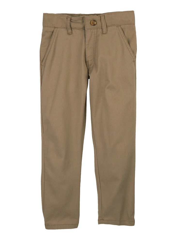 Boys 4-7 Slim Fit Chino Pants, Khaki,