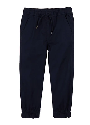 Boys 4-7 Drawstring Twill Joggers, Blue, Size 6