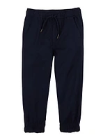Boys 4-7 Drawstring Twill Joggers, Blue, Size 6