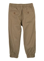 Boys 4-7 Twill Drawstring Waist Joggers, Khaki, Size 6