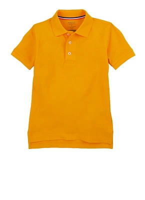 French Toast Boys 2T-4T Solid Short Sleeve Pique Polo, Yellow, Size 2T